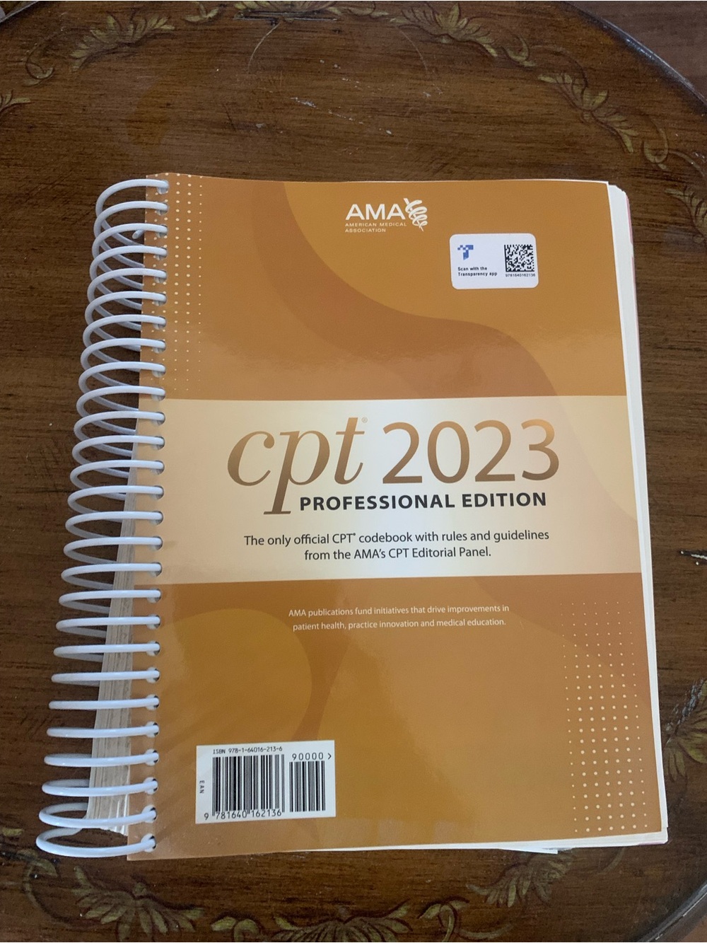 AMA CPT 2023 Professional Edition Spiral Codbook - Orange